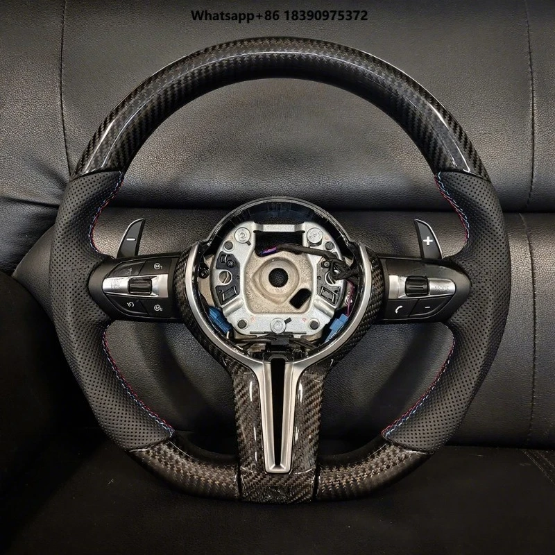 D-type Carbon Fiber Steering Wheel Suitable for M3 M4 M5 M6 F30 F10 F15 F36 F01 F20 F22 F25 F31 F32 F10 F22 F18 F01 M2 F87