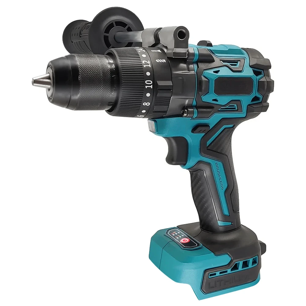 20 Torque Cordless Screwdriver 3-Function Hammer Drill For Makita 18V Battery(No Battery) 13MM Brushless Electric Impact Drill