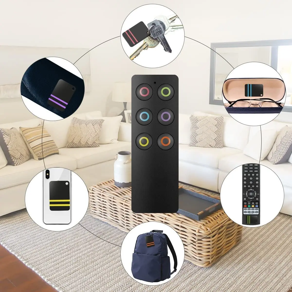 أدوات ODM مفتاح مكتشف مكافحة خسر إنذار لاسلكي للتحكم عن بعد 6 استقبال لوازم الدفاع عن النفس تتفاعل المقتفي الإلكتروني لتحديد المواقع