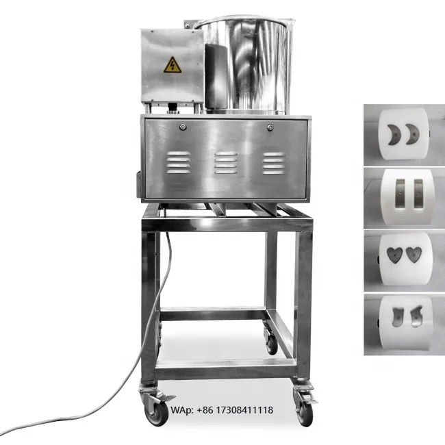 Máquina automática para hacer pasteles de hamburguesa y pasteles de carne, máquina comercial para hamburguesas de 220V, alto rendimiento 35 piezas/min.