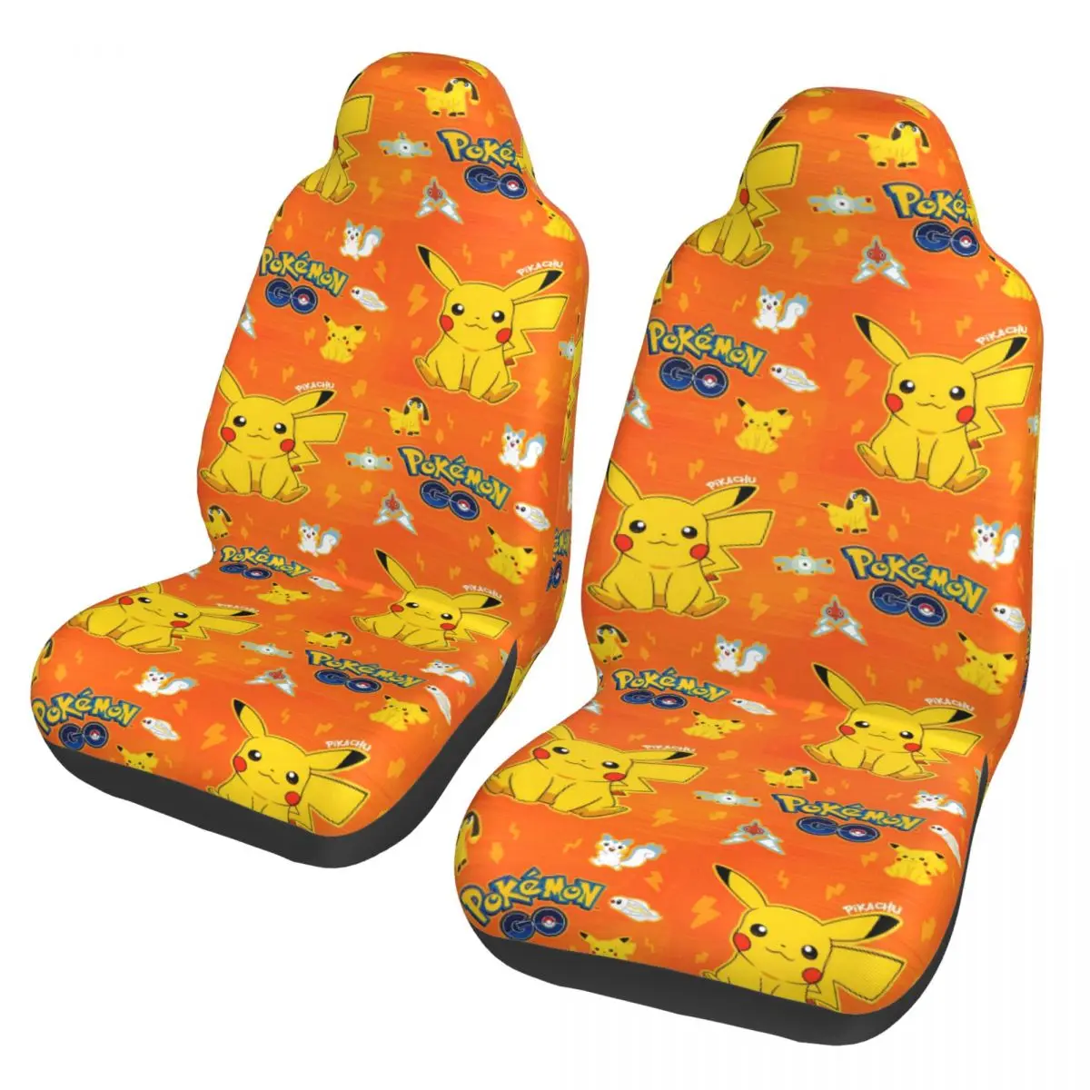 

Poke-Mon Pikachu Universal Car Seat Cover Auto Interior For SUV Cartoon Seat Covers Polyester Hunting