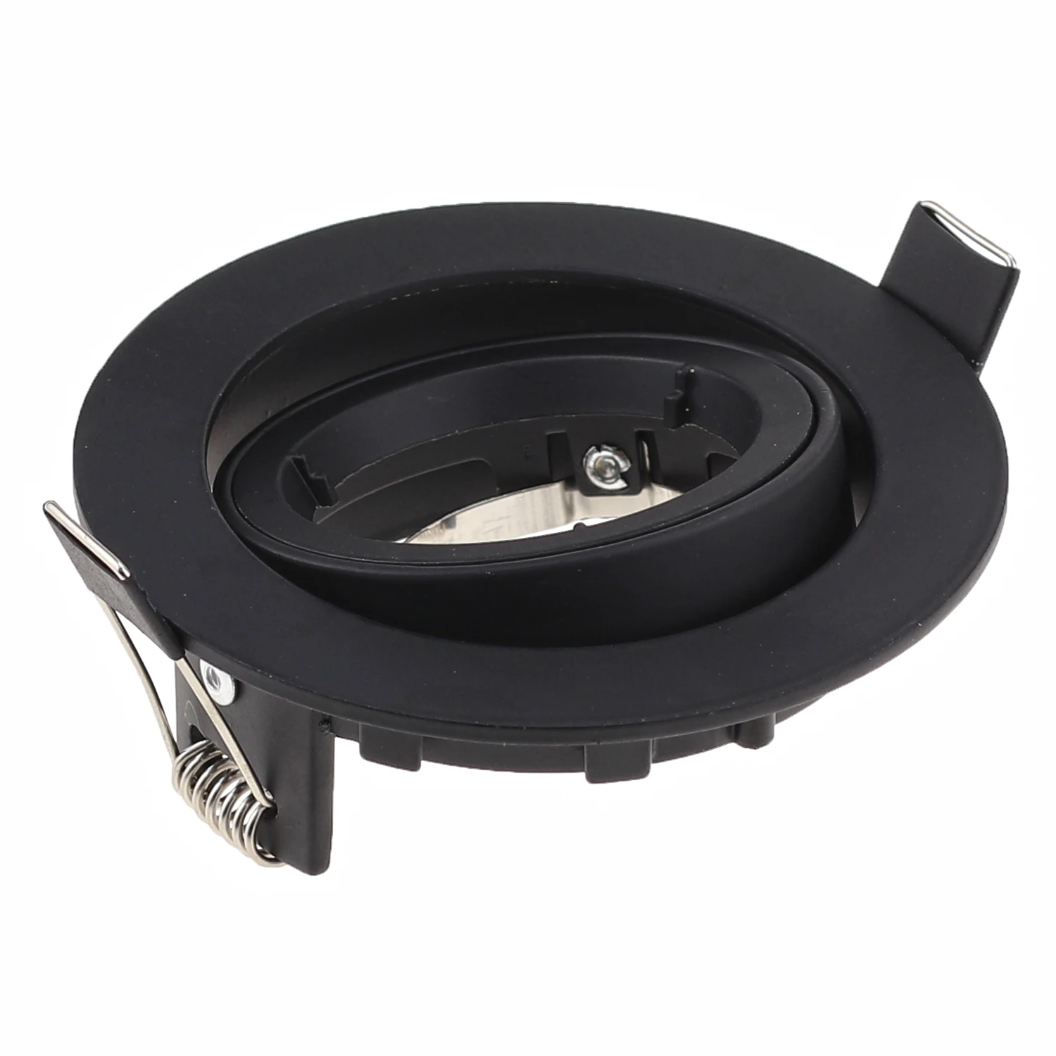 Boîtier de cadre réglable pour ampoule GU10 MR16, support de Downlight encastré rond, blanc et noir, découpe de 75mm