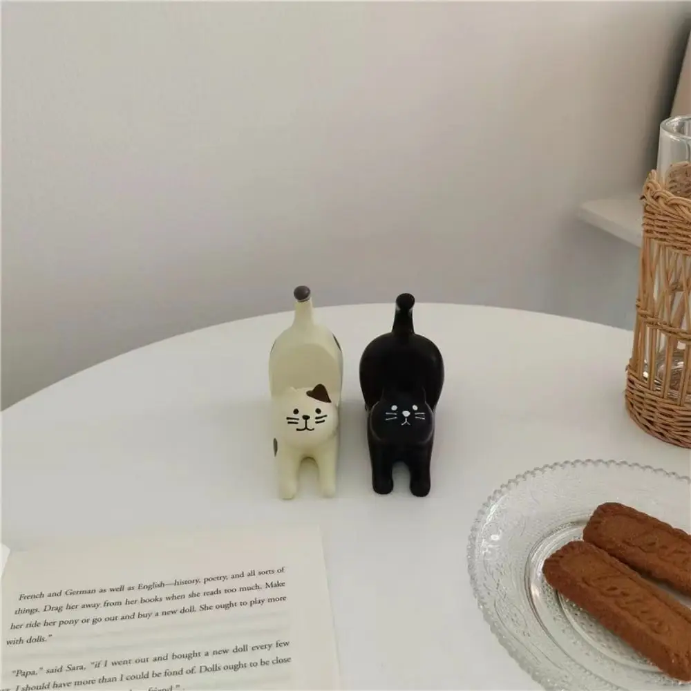 Cat Model Cat Phone Holder Resin Doll Support Mobile Phone Stand Stretch Oneself Portable Cell Phone Bracket Phone Accessories
