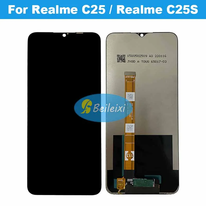 For Realme C25 RMX3191 RMX3195 LCD Display Touch Screen Digitizer Assembly For Realme C25s