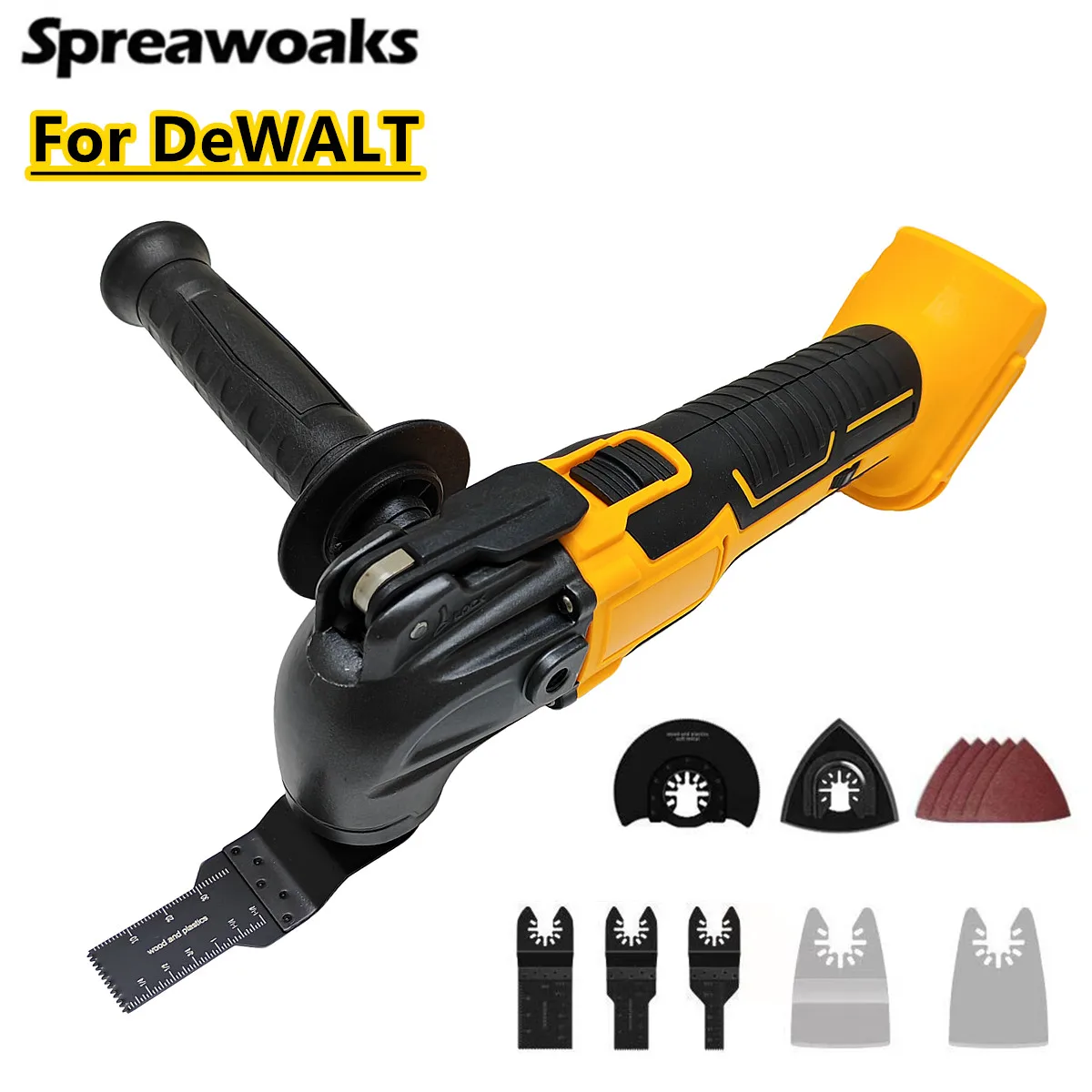 

6 Gears Electric Oscillating Multi Function Tool Cordless Vibration Trimmer Cutting Saw Power Tools For DeWALT 20V 18V Battery