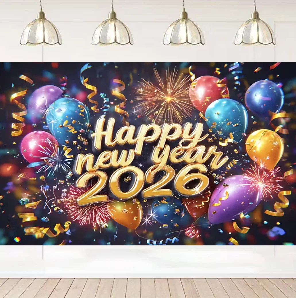 2026 سنة جديدة سعيدة خلفية ساعة ذهبية سوداء لوازم التصوير خلفية احتفال الأسرة الطرف الديكور صورة تبادل لاطلاق النار الدعامة