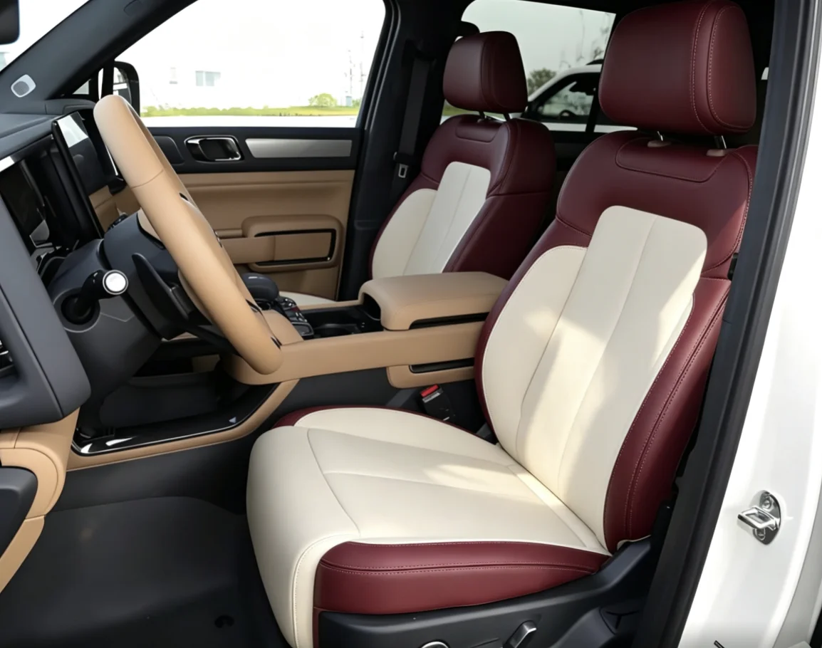 Für BYD Leopard 5 2025 2026 Maßgefertigte Autositzbezüge Luxuriöses Nappaleder 100% Passgenau Innenraum-Zubehör 360 ° Vollständige Abdeckung – Detail 10