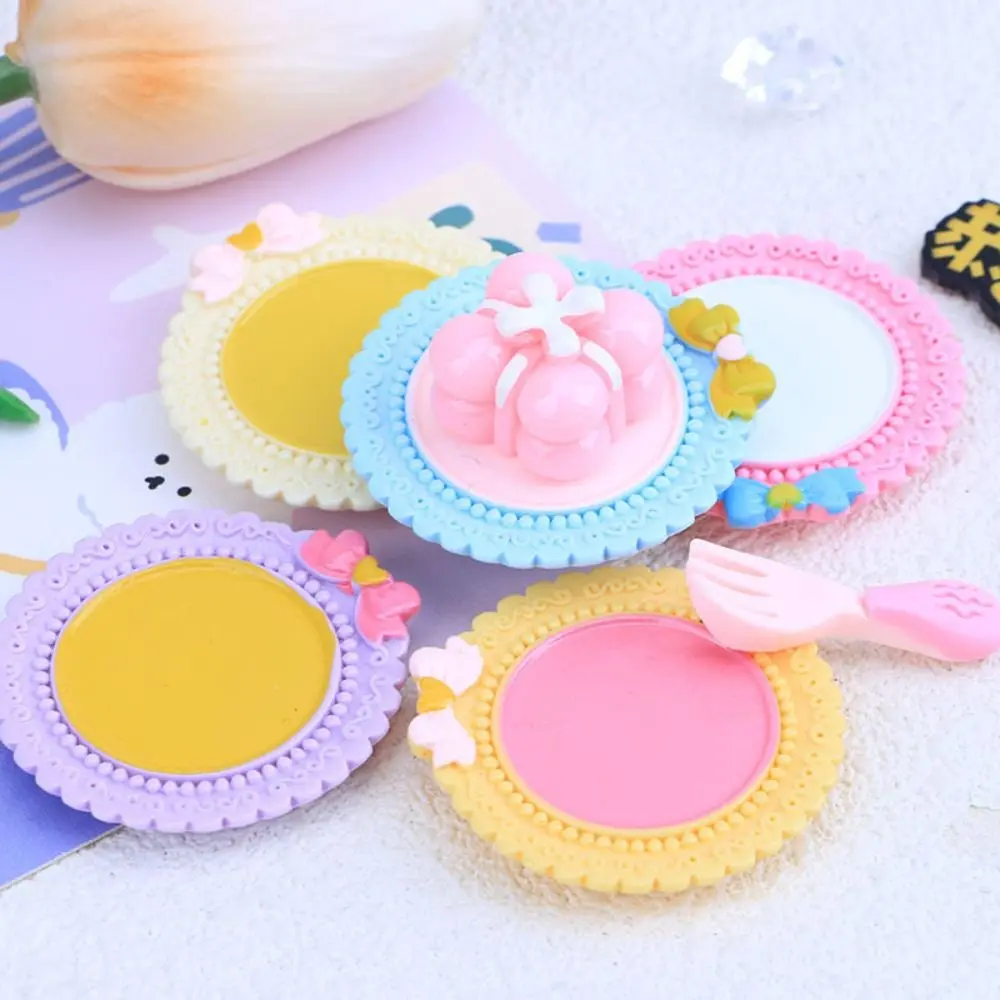 20pcs New Resin Slime Charms Lace Plate Mixed Embellishments Scrapbooking Hair Clip Phone Case Decor