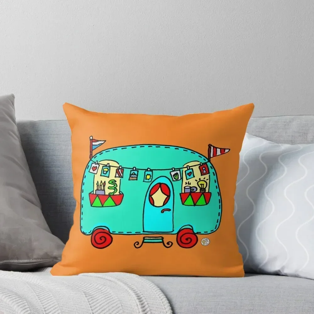 

Caravan pattern Throw Pillow ornamental pillows for living room Cushions For Children Luxury Pillow Case pillow