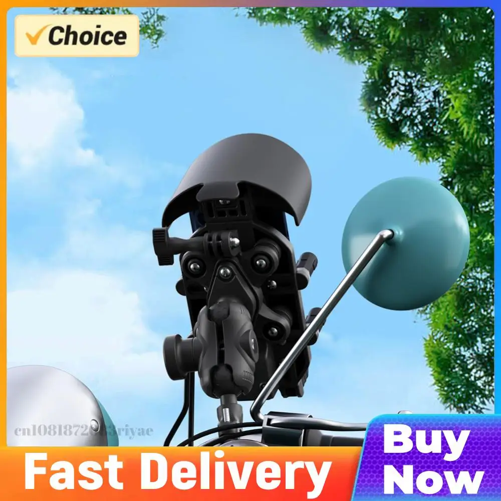 

Motorcycle Phone Holder 15W Wireless Charging Shockproof Smartphone Handlebar Mount Anti-Theft Bike Cellphone Support Waterproof