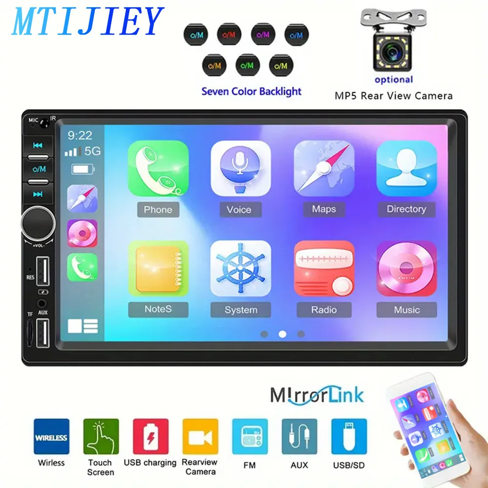 2 Din Car Radio 7" …