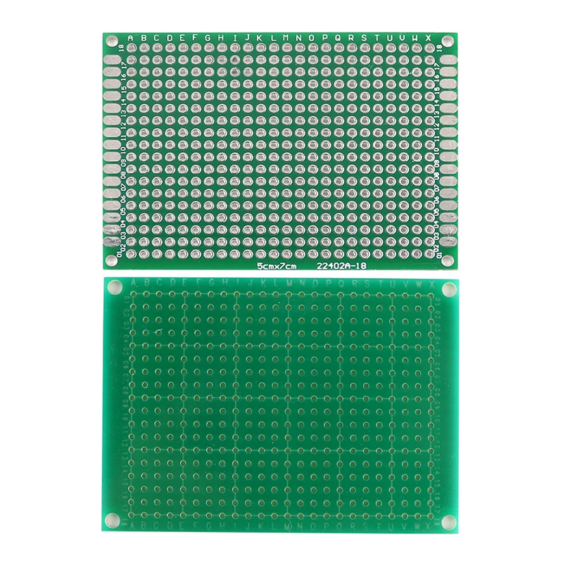 Imagem -03 - Single Sided Protótipo Pcb Kit Faça Você Mesmo Universal Circuito Impresso Breadboard Kit Verde 5x7cm Pcs