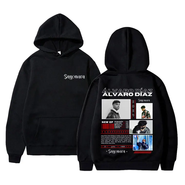 

Rapper Alvaro Diaz Sayonara Graphic Hoodie Men Women Fashion Hip Hop Oversized Sweatshirt Men's Fleece Cotton Hoody Tracksuit