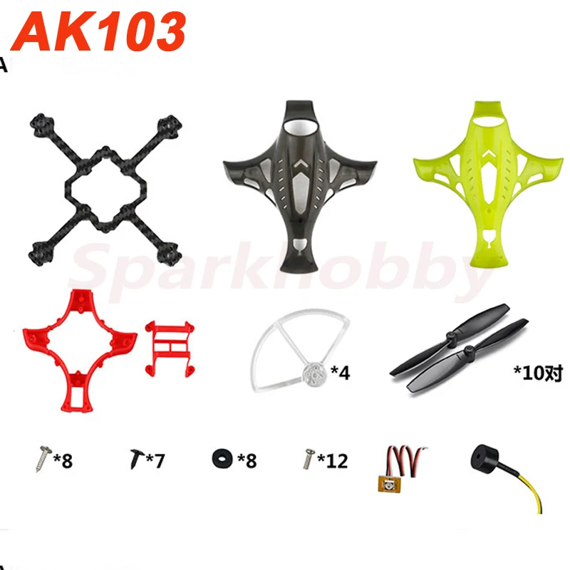 LDARC AK103 109mm AK123 122mm 3inch Toothpick Carbon Fiber Frame Kit With LDARC 65mm Propeller For RC Cinewhoop FPV Drones