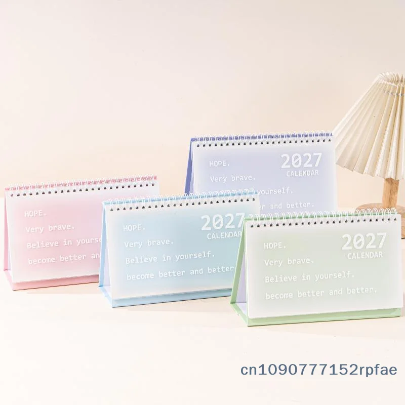 {NN72} 2027 Ins Style Calendar Simple Fresh & Creative Desktop Decoration Plan Check In Ornament Office School Supplies
