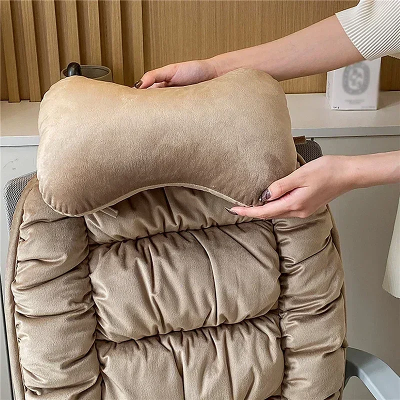 220V Intelligent Temperature Control Heated Mat Backrest Pillow Heater Chair Electric Heating Cushion Office Heated Seat Cushion