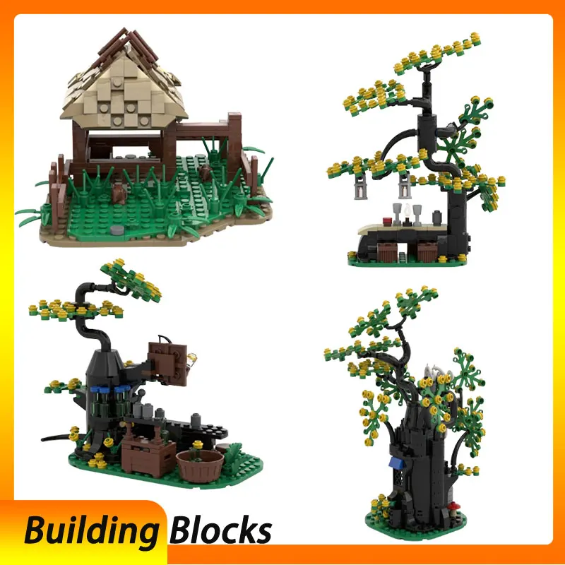 

In Stock MOC-223492 175476 174640 173819 Medieval Castle DIY Mini Plastic Brick Puzzle Building Toy Model Gift Set Ornament