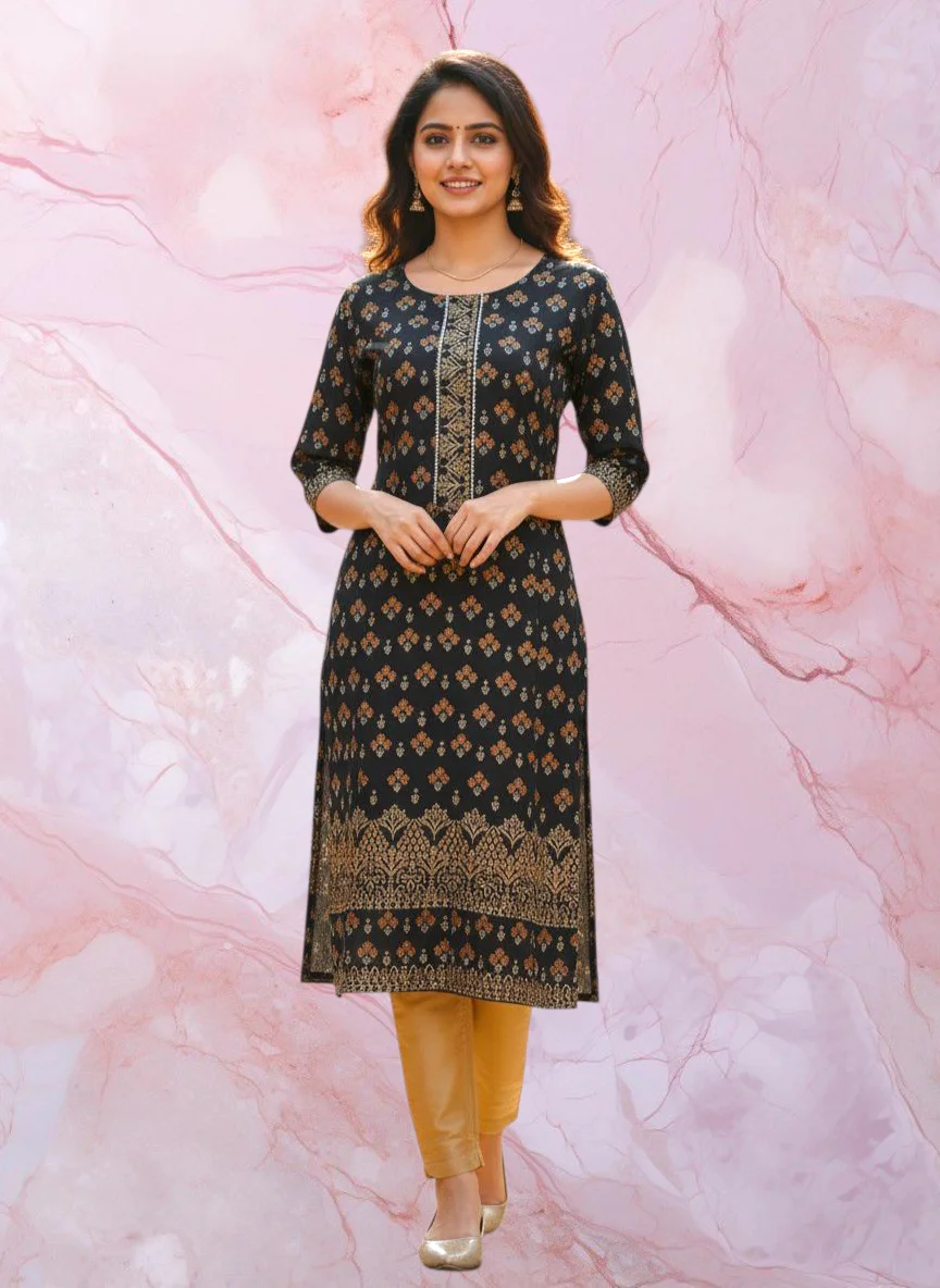 2026 Women's kurt fashionable and elegant long sleeved straight tube casual o-neck peacock pattern new comfortable dress