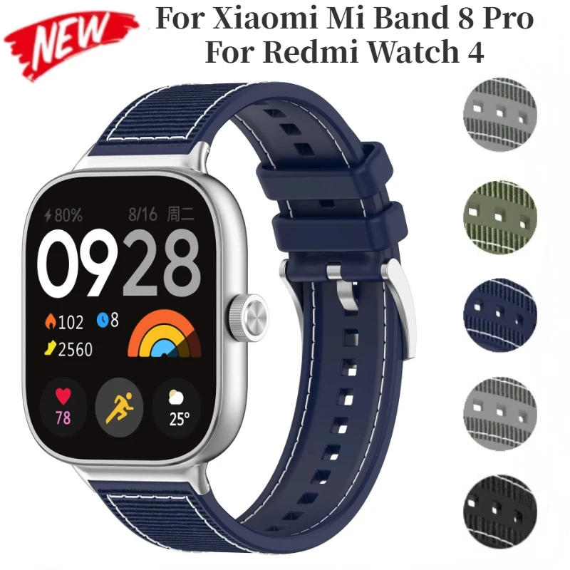 Xiaomi Mi Band 8 pro用のナイロンストラップ,交換用スポーツウォッチ用のアクセサリー