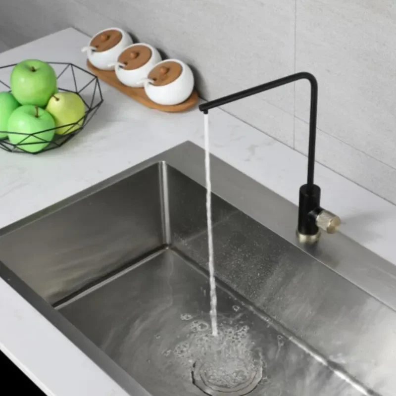 Direct Drinking Kitchen Faucet Kitchen Sink Tap Single Lever single Cold Black Gold Sink Tap