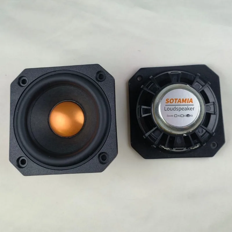 SOTAMIA 2Pcs 3 Inch Full Range Speaker 8 Ohm 25W Desktop Surround Loudspeaker 25 Core Three-way Midrange Car Center Speaker