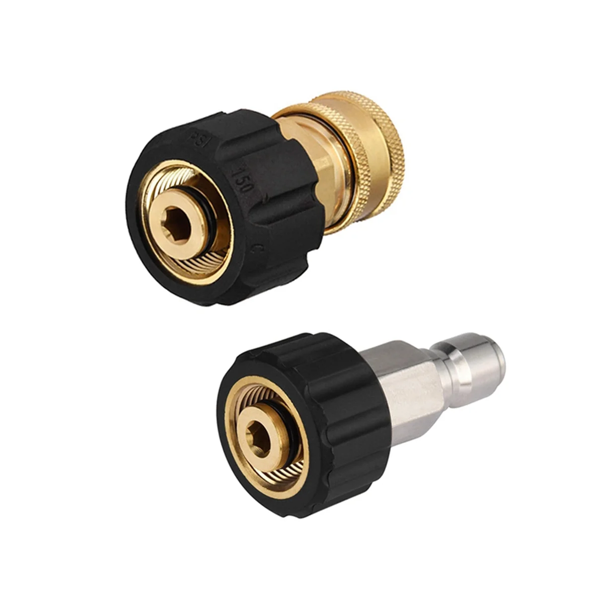 

High Pressure Washer Hose Adapter M22 14mm to 3/8 Inch Quick Connect Quick Release Coupler Kit Male Plug Female Socket