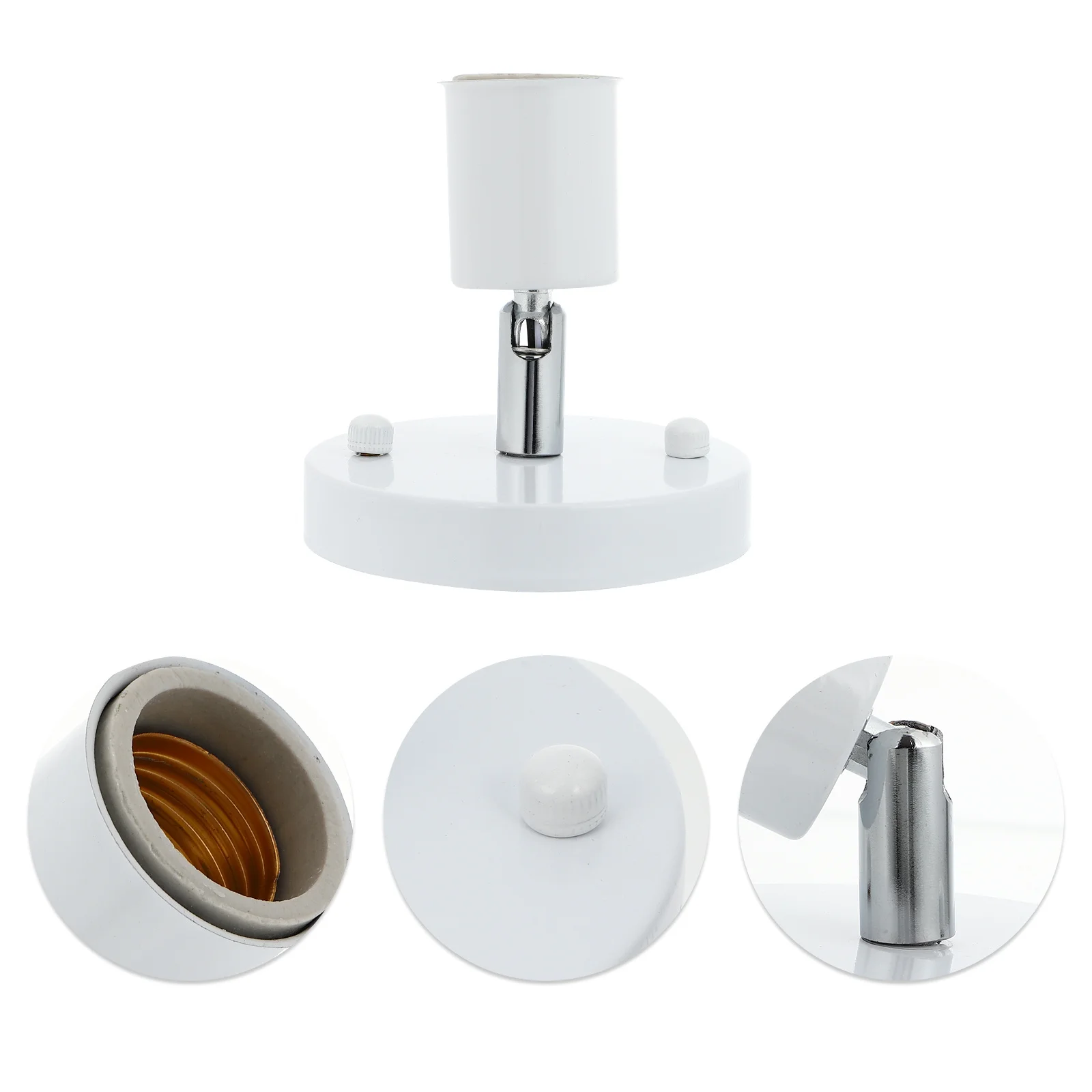 

E27 Light Holder 180 Degree Rotatable Vintage Screw Light Socket Adapter Easy Install Bedside Reading Room Retro Bulb Holder