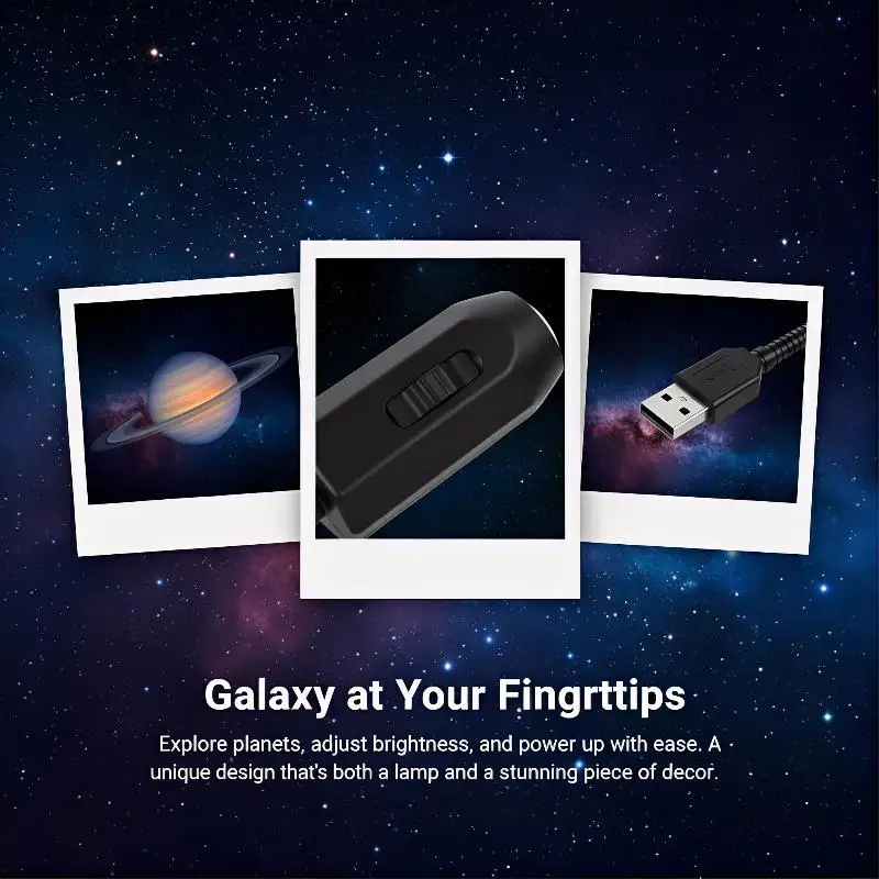 360 Degree USB Starry Sky Projector Night Light LED Moon Earth Ceiling Lamp for Children Bedroom Decorative Atmosphere LightHot