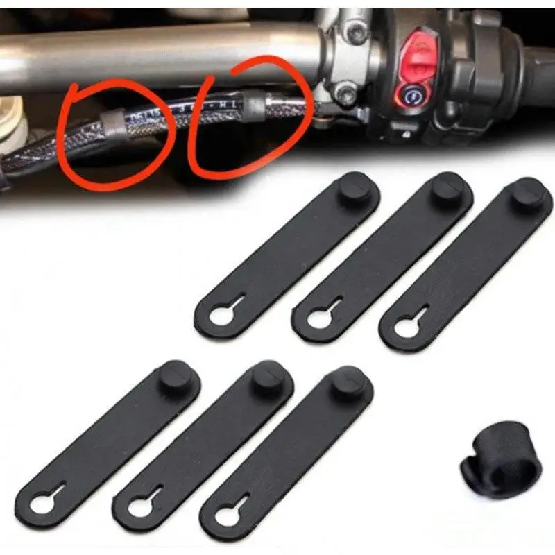 10PCS Motorcycle Rubber Wire Tie Universal Motorcycle Rubber Frame Securing Cable Wiring Harness for  R 1250 Gs Adventure Horne