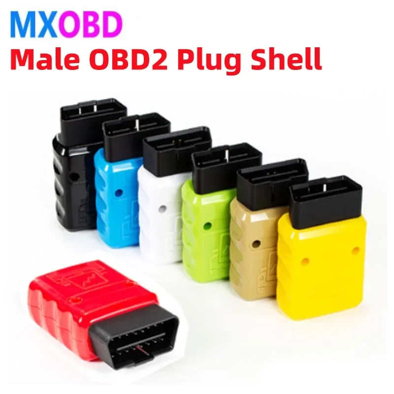 7 Type 24V OBD II 90 Degree OBD2 16 Pin Female Connector Adapter Assembly Sockets Male Connector Plug for Car Diagnostic Tool