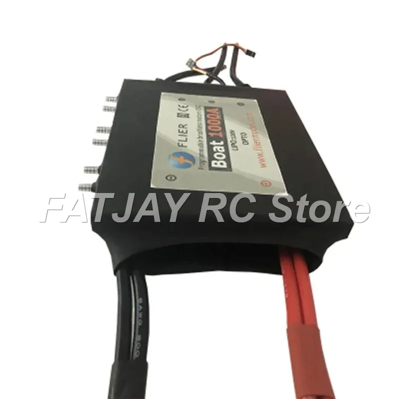 Высокомощный бесщеточный регулятор скорости FATJAY FLIER 1000A 120V с водяным охлаждением для радиоуправляемых лодок, серфбордов и электроскейтбордов