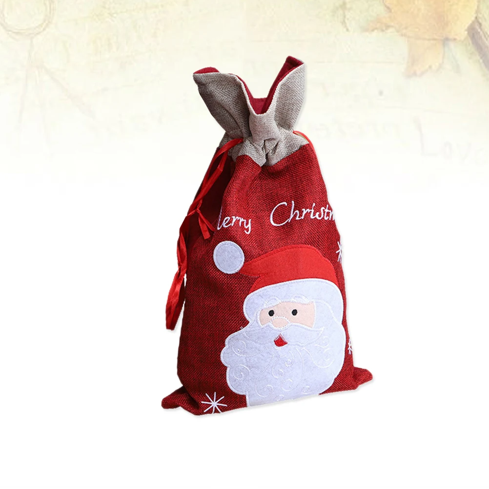 

Cartoon Christmas Portable Candy Bags Thicken Fabric Handbag Snowman Santa Gift Bag Home Party Decorations (Santa Claus)