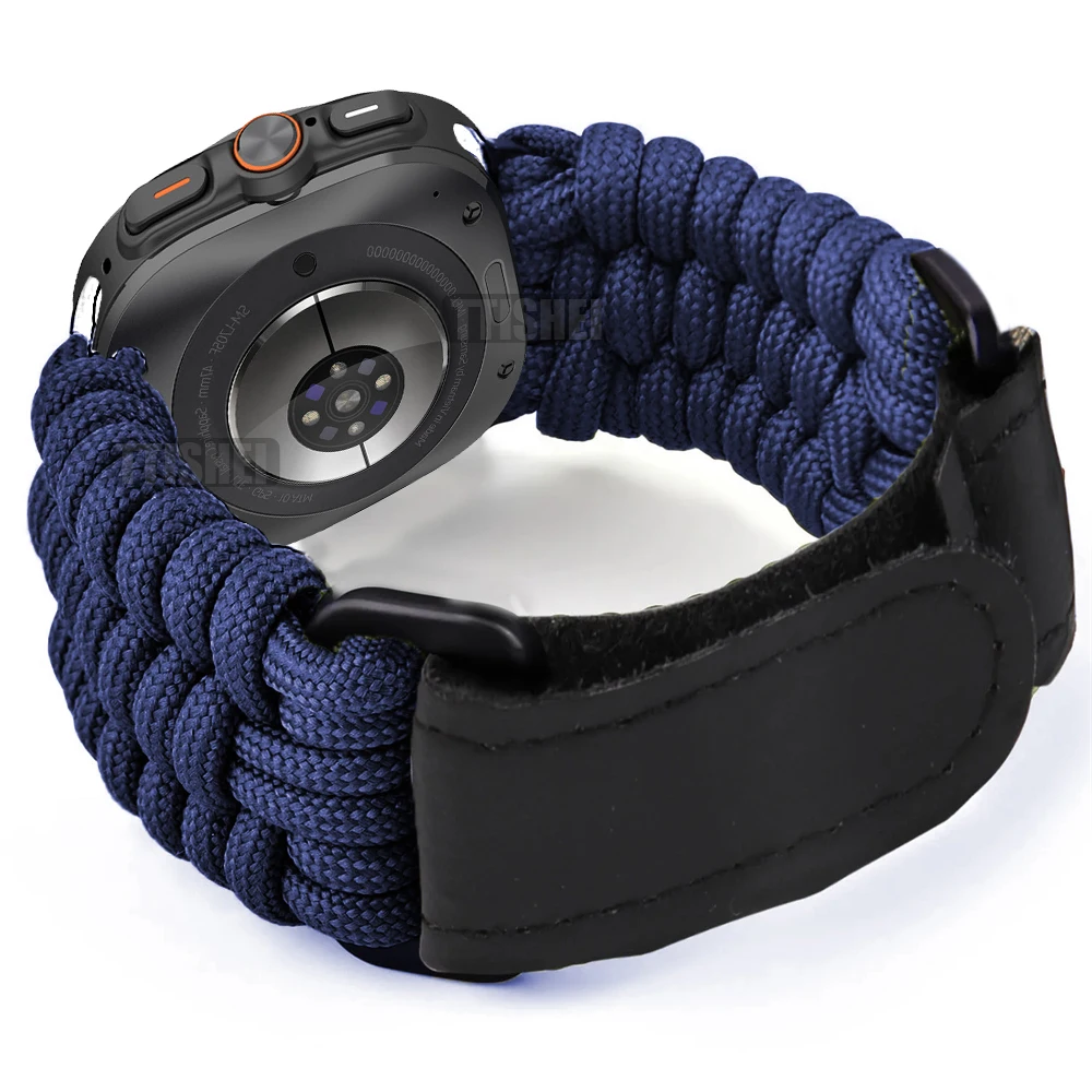 العصابات لساعة سامسونج جالاكسي الترا 47 مللي متر الفرقة حبل النايلون اليدوية حزام ساعة جالاكسي الترا 47 مللي متر LTE AI حزام حلقة النايلون في الهواء الطلق #6