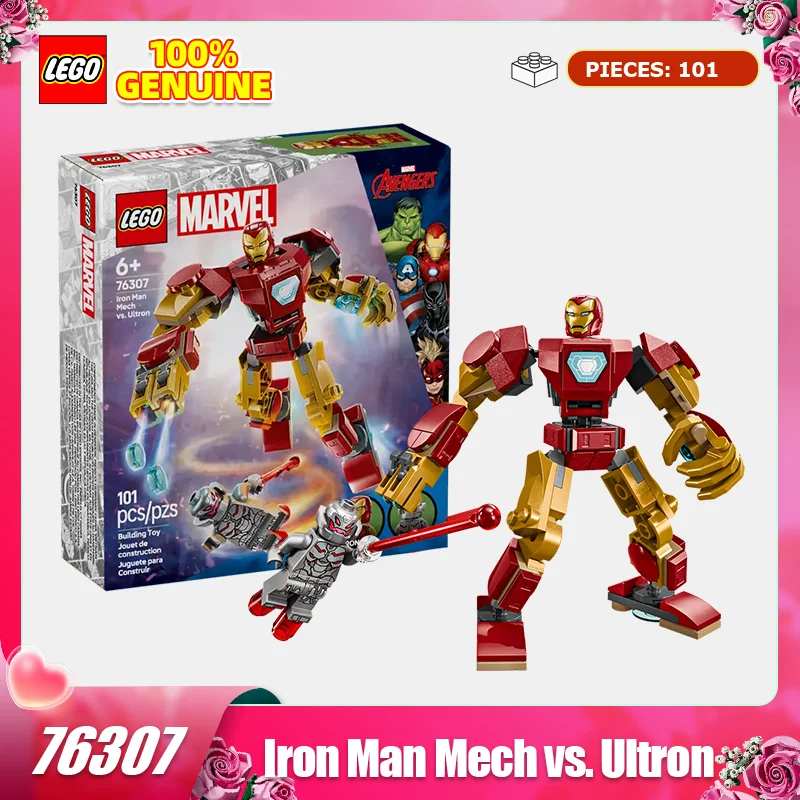 

LEGO Building Blocks 76307 Iron Man Mech Battle Ultron Boys and Girls Build and Assemble Building Blocks Children's Toy Gift