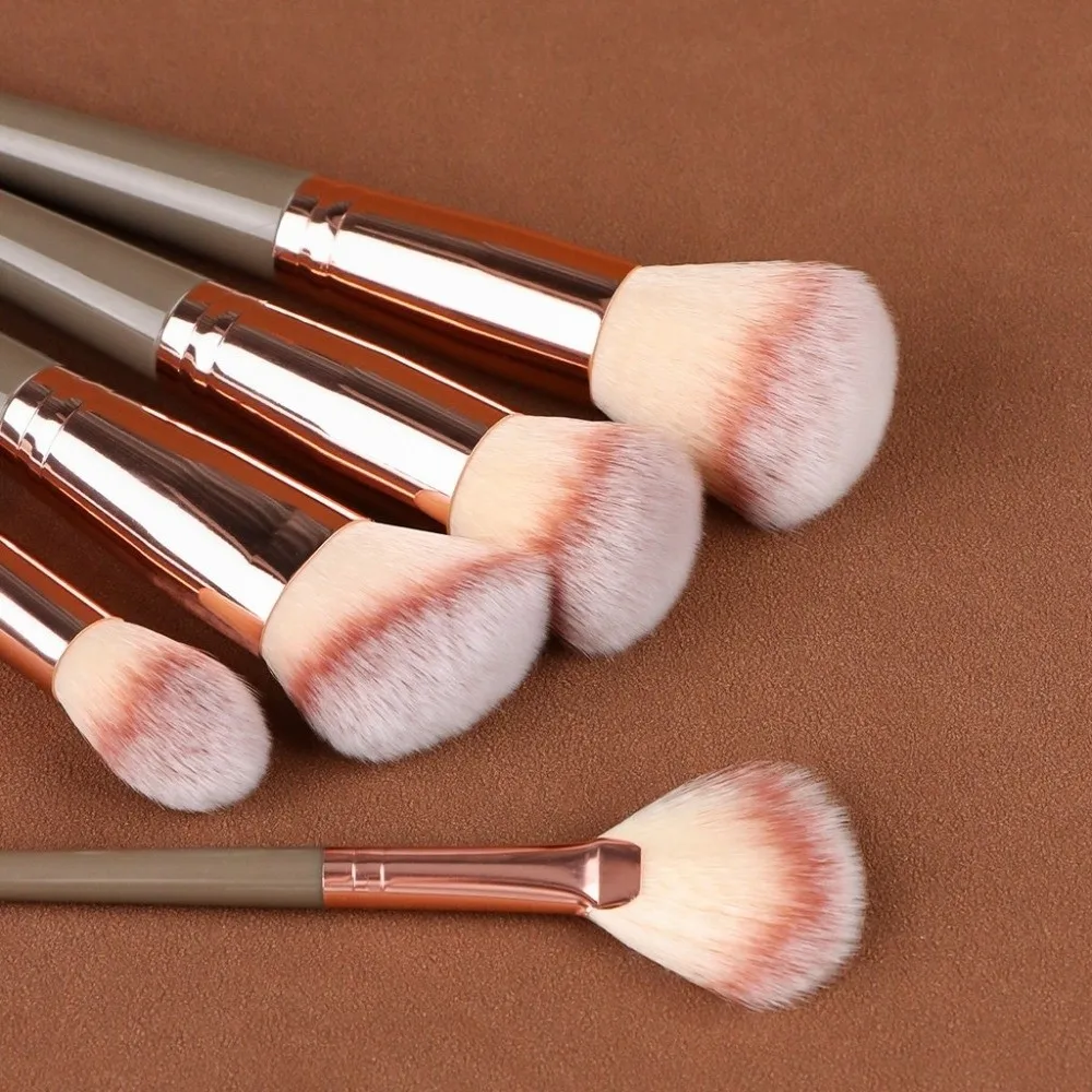 15 unids/set herramienta de maquillaje portátil Kit de brochas de maquillaje bronceador facial cosméticos delineador cepillo de cejas contorno belleza cepillo de cejas mujeres