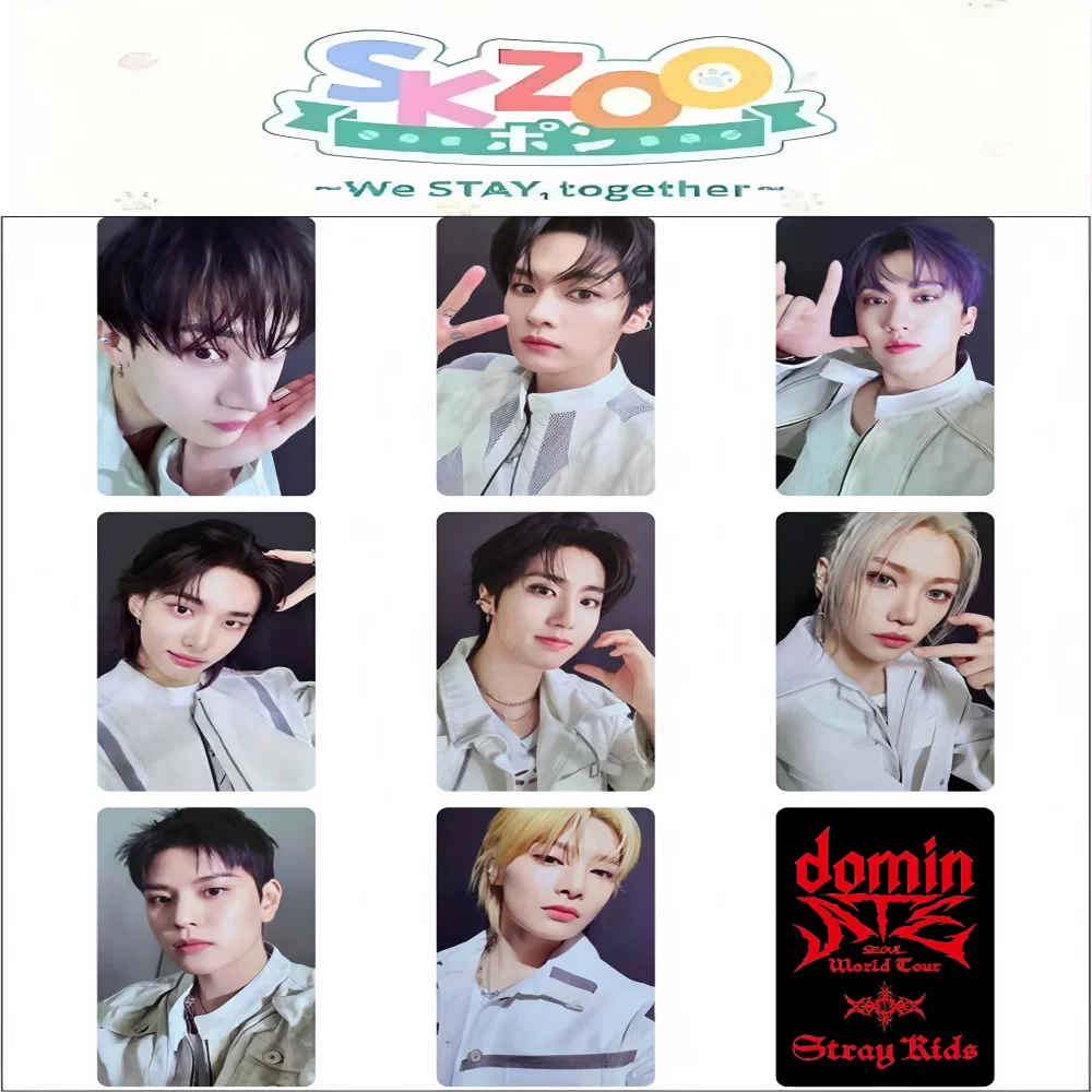 

8PCS New Stray Kids SKZoo KARMA Flash Card World Tour Card Collection Card Photo Card LOMO Card Gift