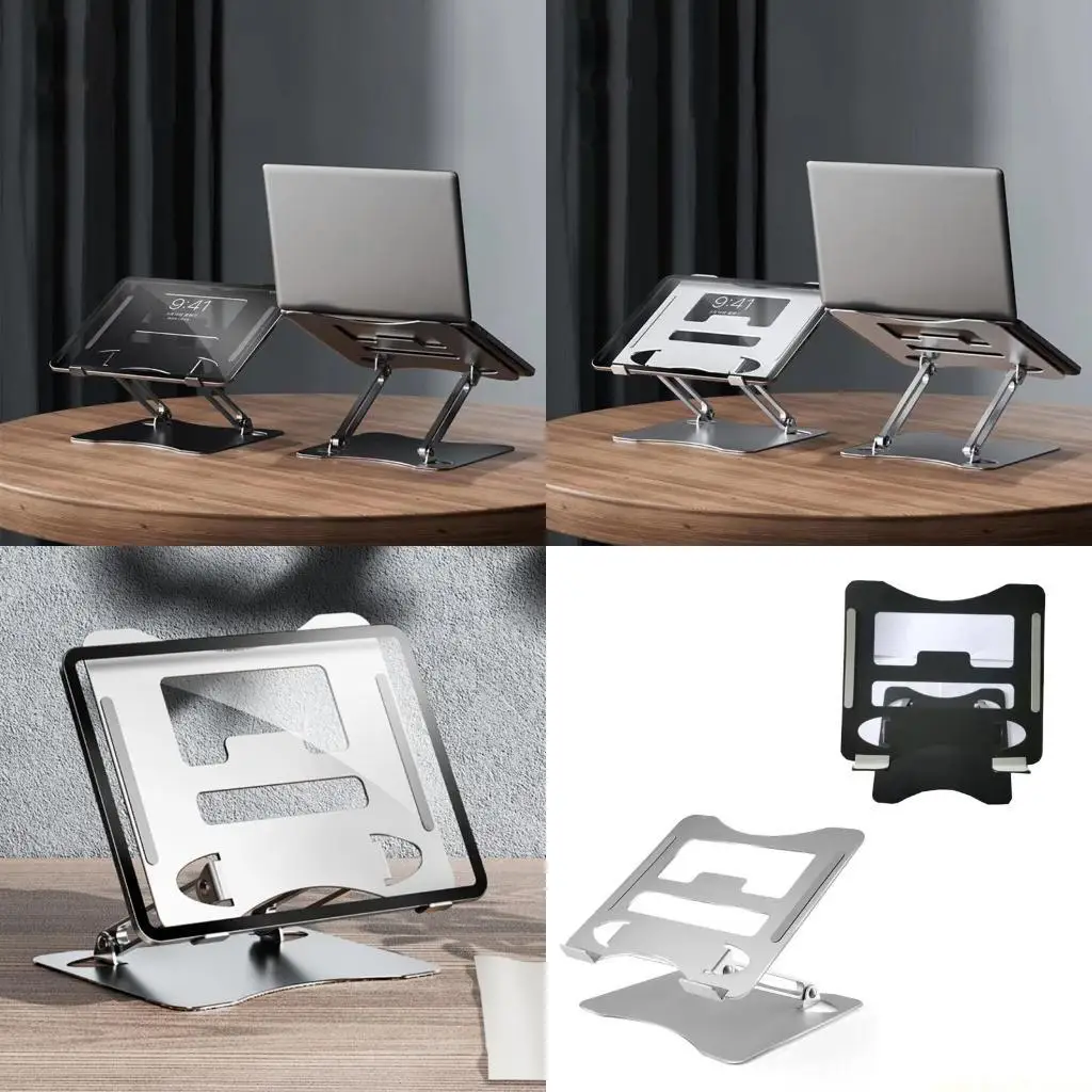

Складная подъемная алюминиевая подставка для ноутбука, эргономичная, легкая и прочная теплоотдача для ноутбука 11-17 дюймов