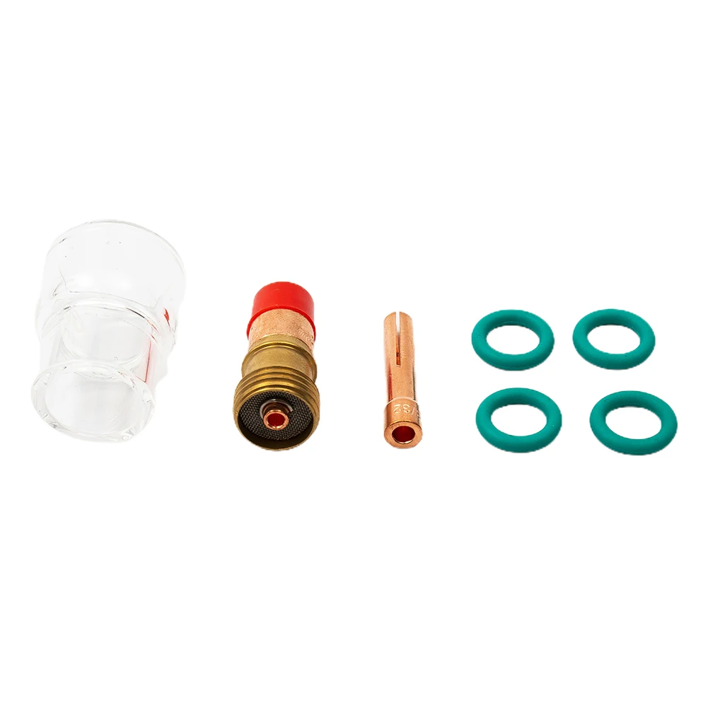 TIG Torch Gas Lens Package Including #12 Glass Cup Chuck Body Collet Airscope Torch Chuck and 4 O Rings for WP-17 WP-18 WP-26 view 6