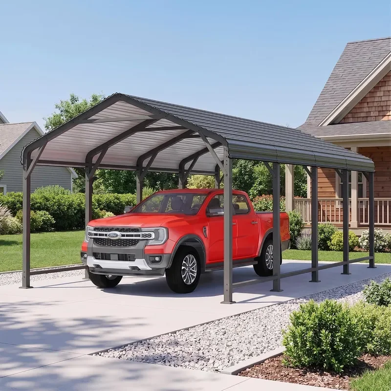 12x20FT Car Port Metal Carport for UV Resistant and Waterproof