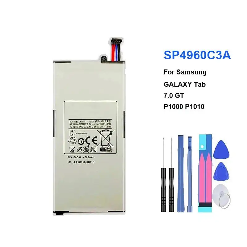 بطارية الجهاز اللوحي لسامسونج غالاكسي تاب 4 8.0 10.1 Nook T230 T231 7.7 GT P6800 P6810 7.0 P1000 P1010 SM T330 T331 T530 T531