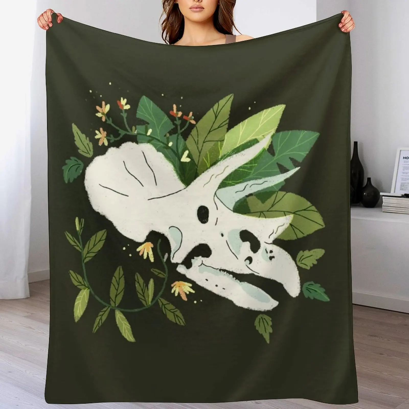 Another Triceratops? Throw Blanket Designers christmas gifts Beach Bed Blankets