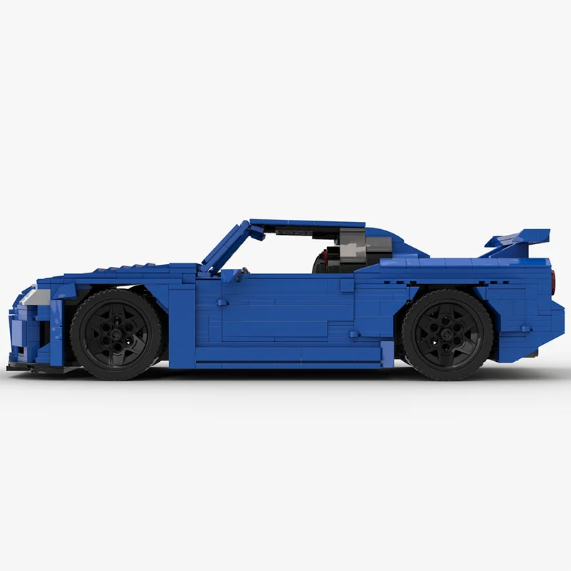 Moc 1276 pçs escala skyline GT-R r34 supercar corrida esportes modelo blocos de construção brinquedos das crianças presente natal blocos técnicos