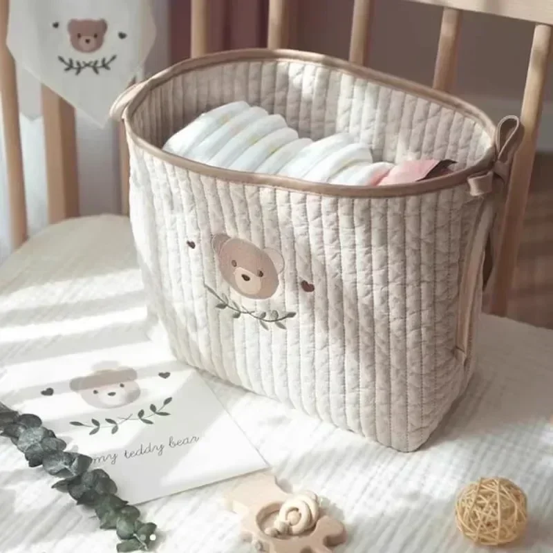 Baby Toy Storage Bag Diaper Bag Large-capacity Bedside Fabric Storage Bag Ins Crib Hanging Bag Diaper Bag