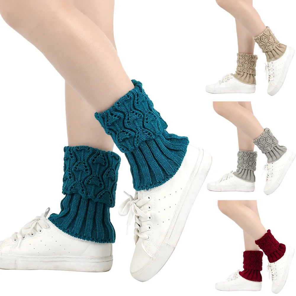 

Женские гетры для щиколотки, зимние теплые эластичные вязаные теплые женские толстые шерстяные манжеты, чехол для носков, пушистые женские гетры