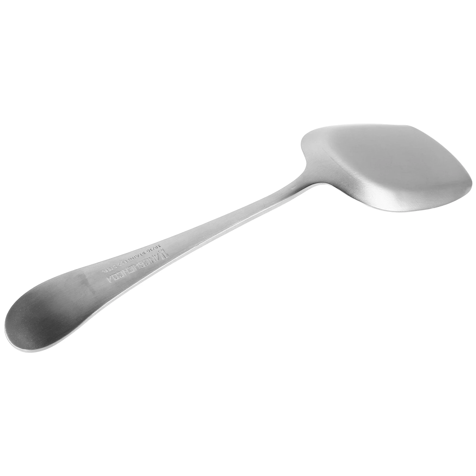 

Stainless Steel Serving Spoon Square Head Multifunctional Kitchen Tool Durable Thickened Construction Buffet RV Accessories