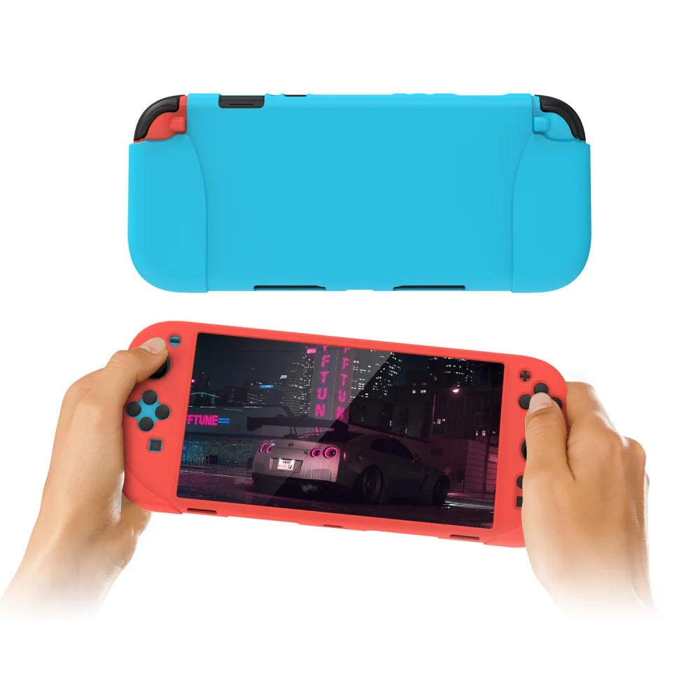 Silicone Case for Switch 2 Protective Sleeve Shockproof Handheld Game Console Cover Shell Blue Red White Black