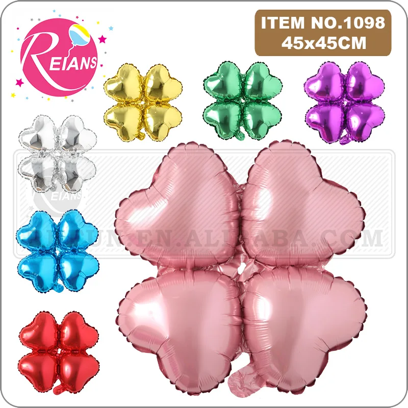 4 Petals Foil Balloons 18 Inch flower Four-Leaf Clover Globos for Store Opening Wedding Decoration Bachelor Party Balloon