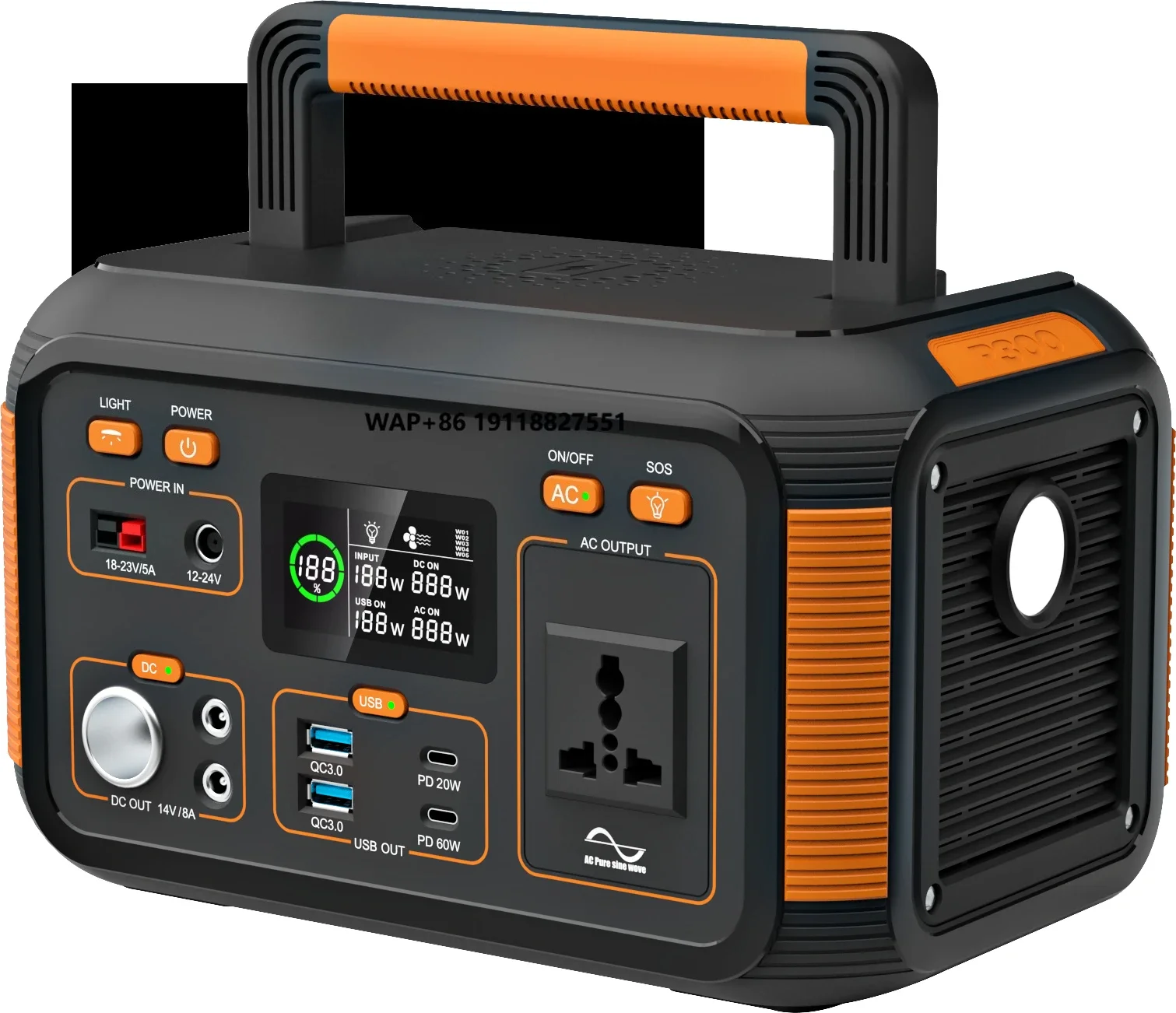

500 watt portable power station off-grid solar power system emergency power supply