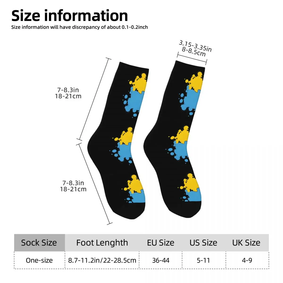 Awareness Puzzle Kawaii Socks Hiking Cartoon Pattern Socks