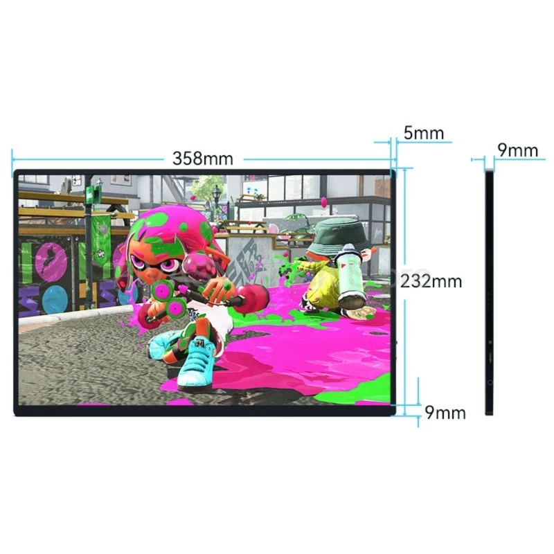شاشة ألعاب محمولة 240 هرتز متعددة الحجم مع اتصال من النوع C مثالية لمفتاح الهاتف المحمول معدل تحديث عالي وكمون منخفض